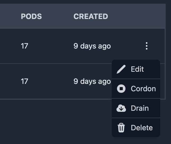 Node Actions